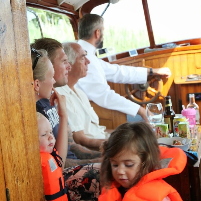 familieuitje aan boord met kapitein reinhard