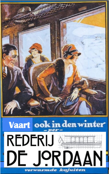 rederij De Jordaan salonboot met verwarming poster
